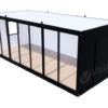 Bürocontainer Villex Mega Glas Cube Nero 1.0