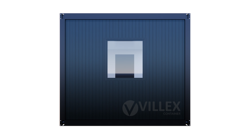 Bürocontainer Villex Mega Glas Cube Nero 1.0
