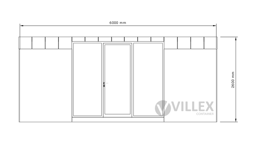 Bürocontainer Villex Big Wood Pavillon 3.0