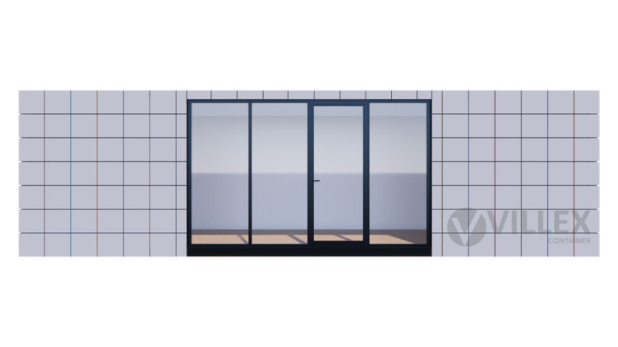 Bürocontainer Villex Giant Block-Line Grey 2.0
