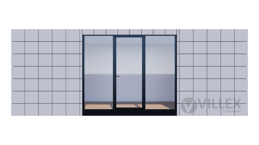 Bürocontainer Villex Mega Block-Line Grey 2.0