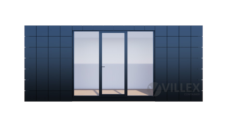 Bürocontainer Villex Standard Block-Line Black 2.0