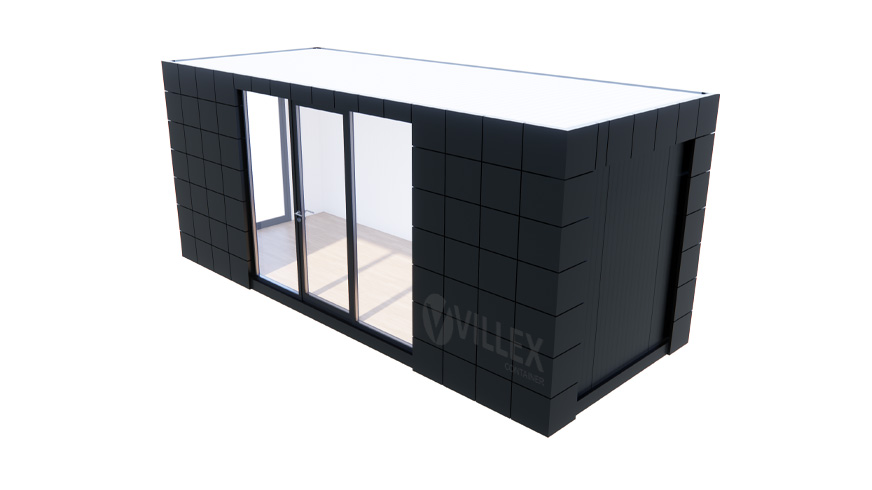 Bürocontainer Villex Standard Block-Line Black 2.0