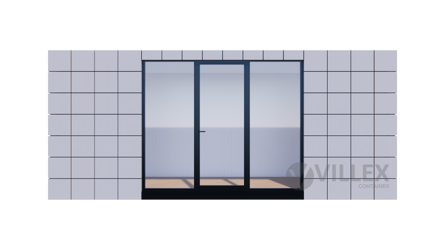 Bürocontainer Villex Standard Block-Line Grey 2.0