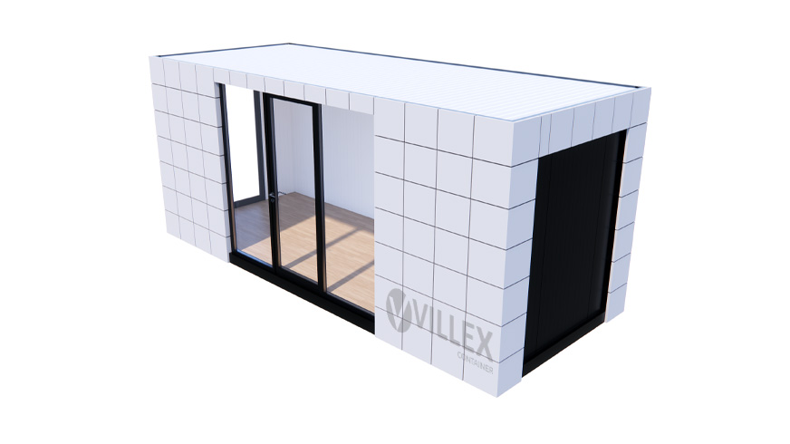 Bürocontainer Villex Standard Block-Line Grey 2.0