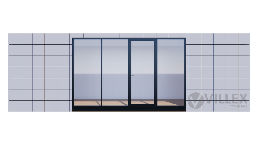 Bürocontainer Villex Ultra Block-Line Grey 2.0