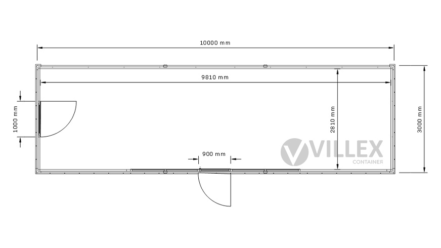 Bürocontainer Villex Ultra Giant Block-Line Black 2.0