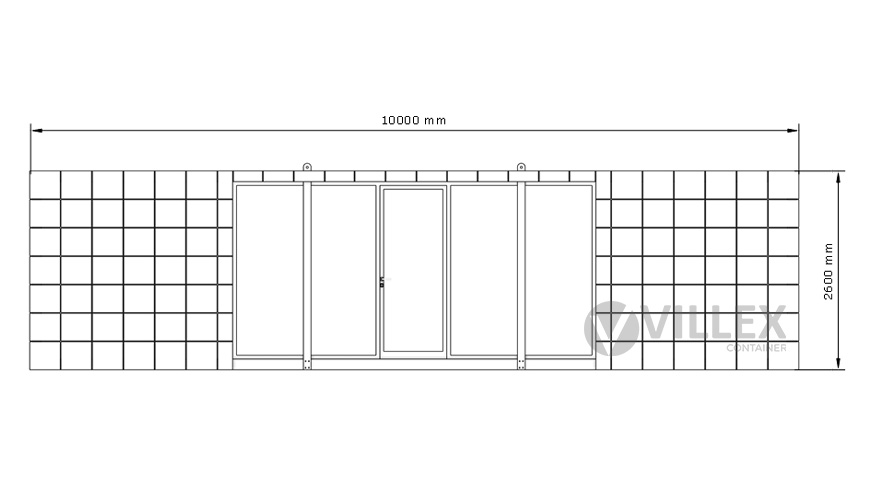 Bürocontainer Villex Ultra Giant Block-Line Black 2.0