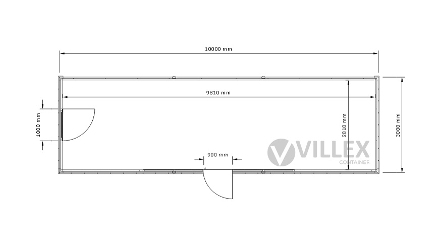 Bürocontainer Villex Ultra Giant Block-Line Grey 2.0