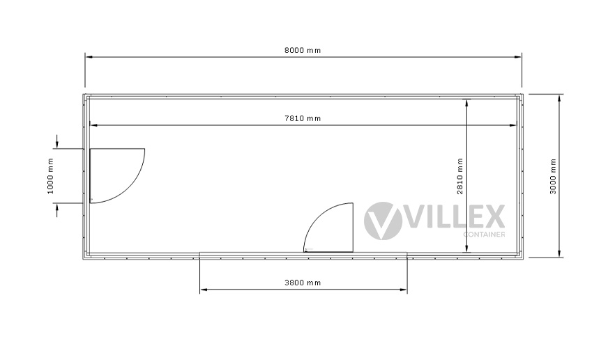 Bürocontainer Villex Ultra Wood Pavillon 3.0